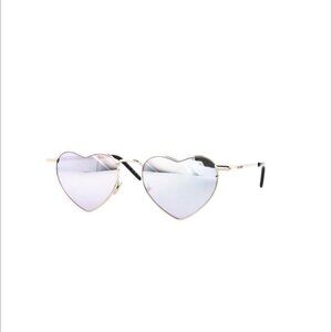 Saint Laurent Unisex Cat Eye Silver Silver Silver Fashion Designer Eyewear